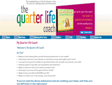 Tablet Screenshot of myquarterlifecoach.com